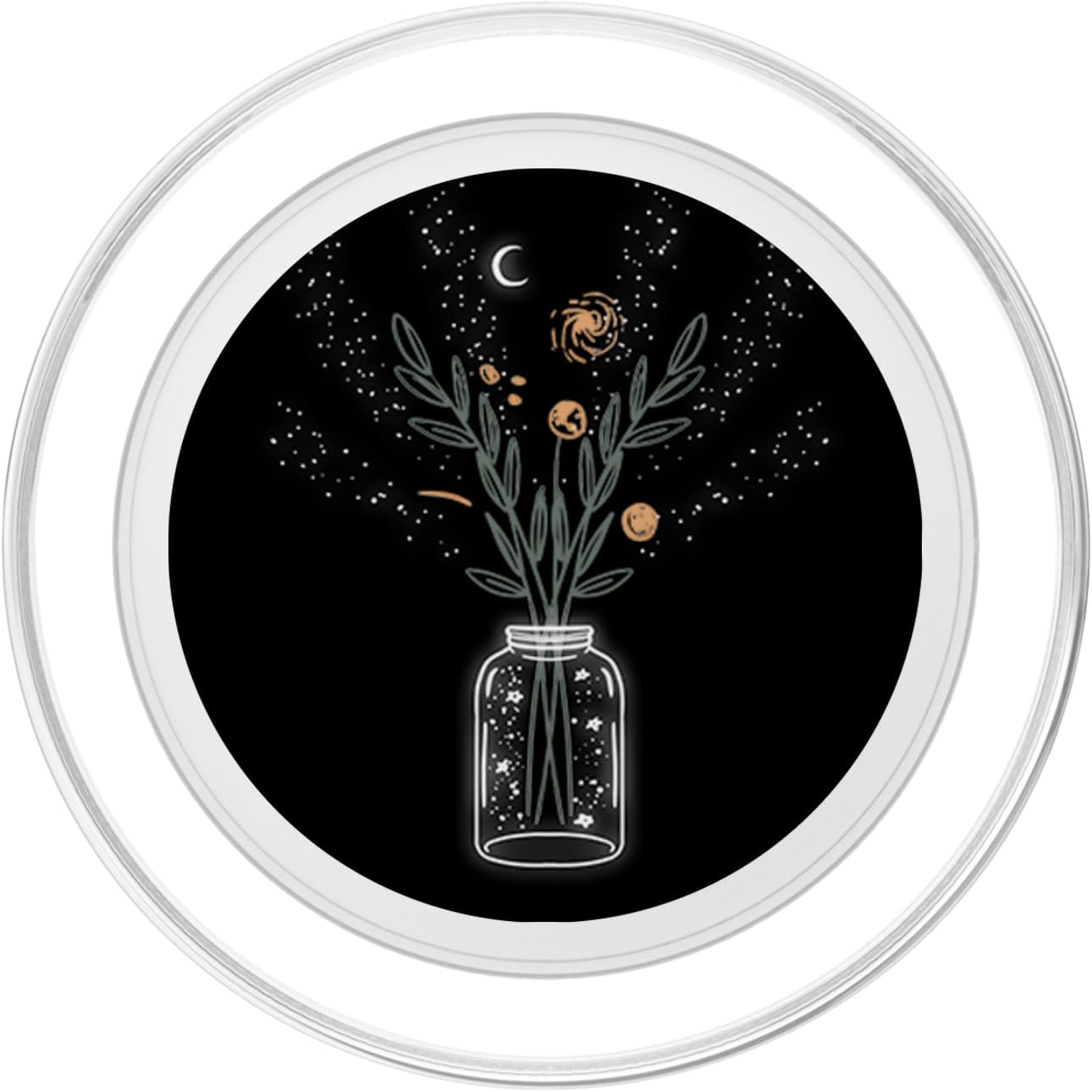 Galaxy Flower Stars Sky Night Moon Outer Space Gift PopSockets PopGrip for MagSafe