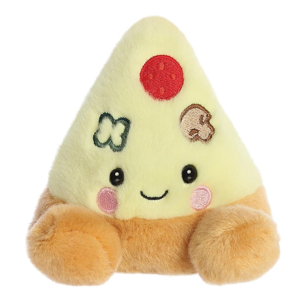 Aurora, 33688, Palm Pals Peppa Pizza, 5In, Soft Toy, Yellow & Brown