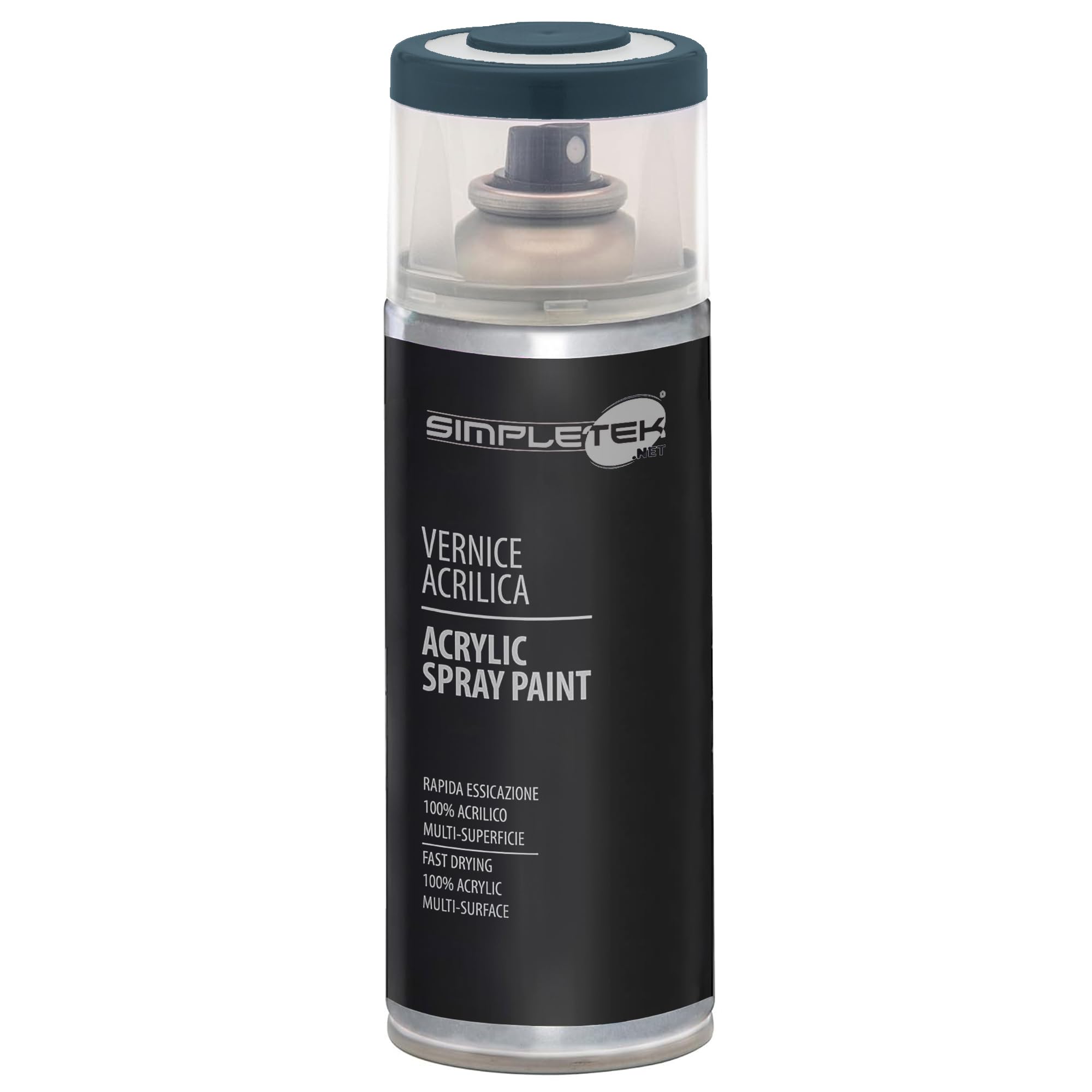 SIMPLETEK - 6X Bomboletta Vernice Spray Acrilico Grigio Antracite RAL 7016 Universale Multimateriale Rapida Asciugatura Interni Esterni 400ml (kit 6 pezzi)
