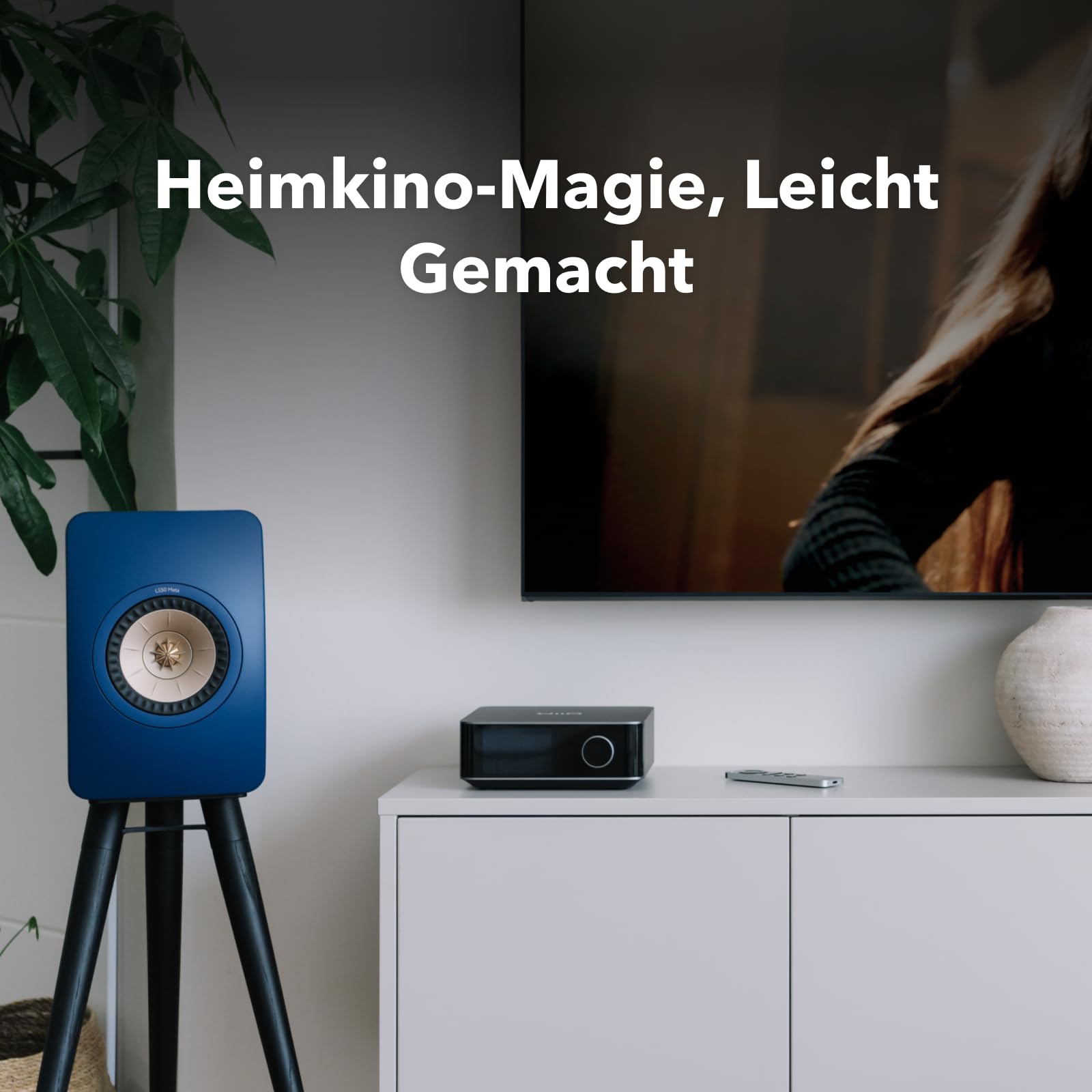 WiiM Amp Ultra Streaming-Verstärker 100W ESS ES9039Q2M DAC Dual TI TPA3255 Amps RoomFit EQ Touchscreen HDMI ARC Optisch RCA Space Grau
