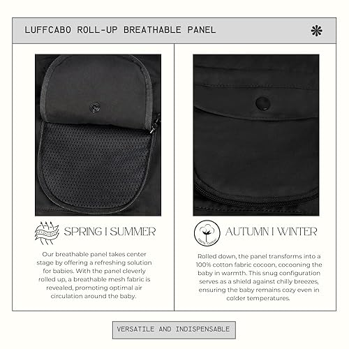 Miniatura 4 de Portabebés ergonómico para todas las estaciones, portabebés transpirable para recién nacidos a niños pequeños (8-33 libras), portabebés con diseño