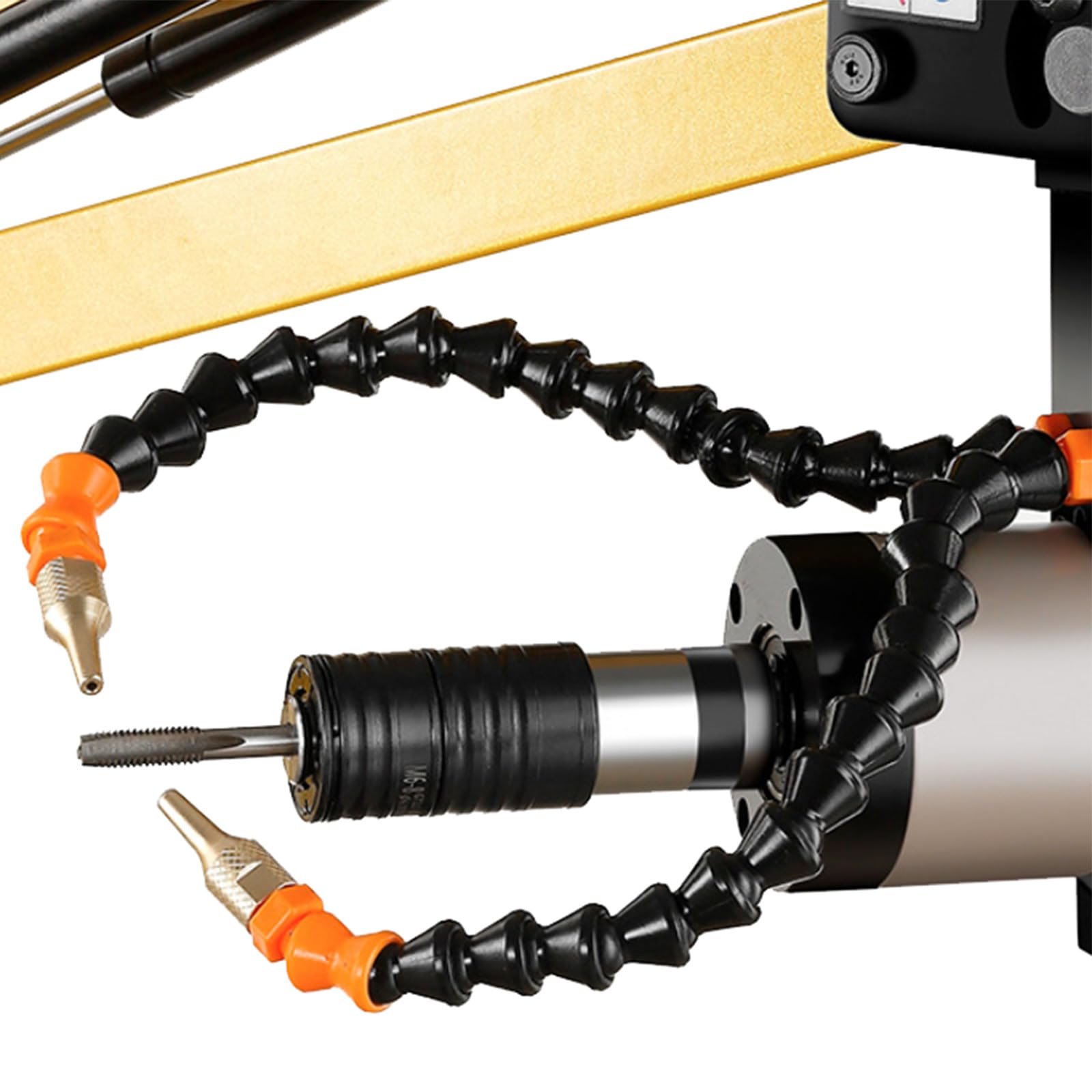 máquina de Roscado eléctrica con 600 RPM, Brazo de Roscado Flexible de 1000 mm, máquina de Roscado eléctrica CNC con Pantalla Táctil Inteligente y Pinzas (M3-M16) D