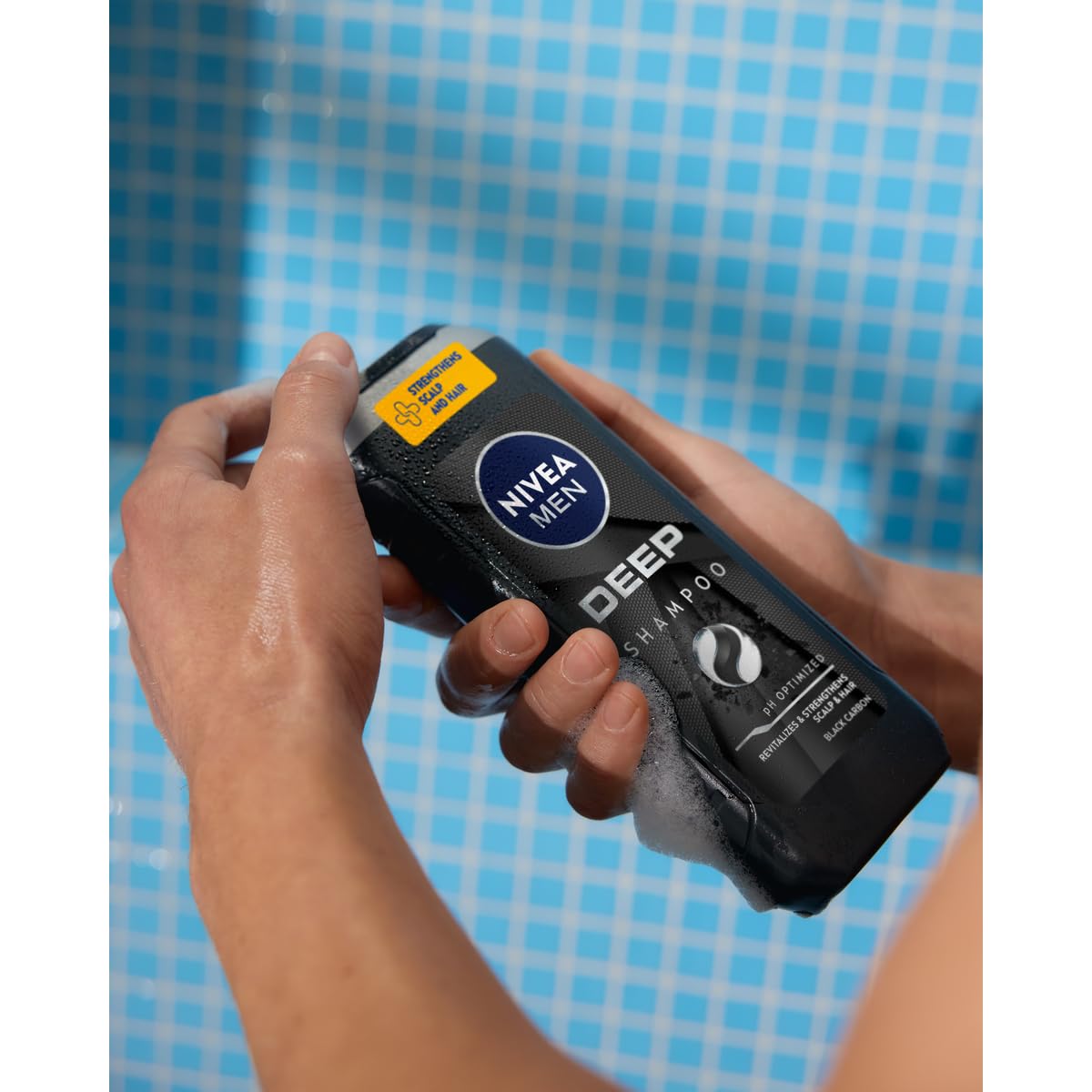 NIVEA MEN DEEP Oczyszczający Szampon do Włosów dla Mężczyzn z Czarnym Węglem 500 ml