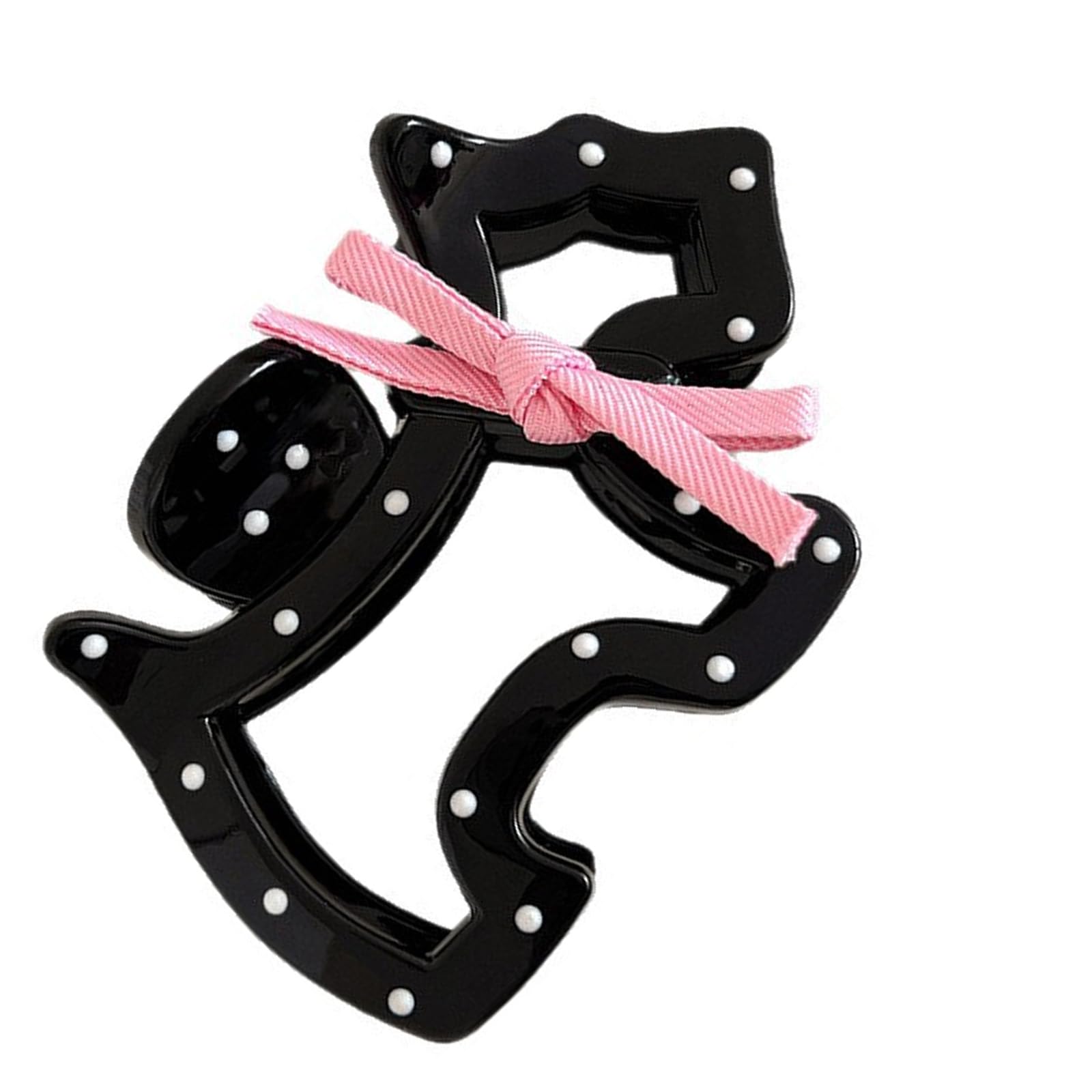 YUXITA Dot Bows Hair Clip For Women Acrylic Nonslip Hairpin Fashion Barrettes For Half Updos Or Ponytail Secure Grip