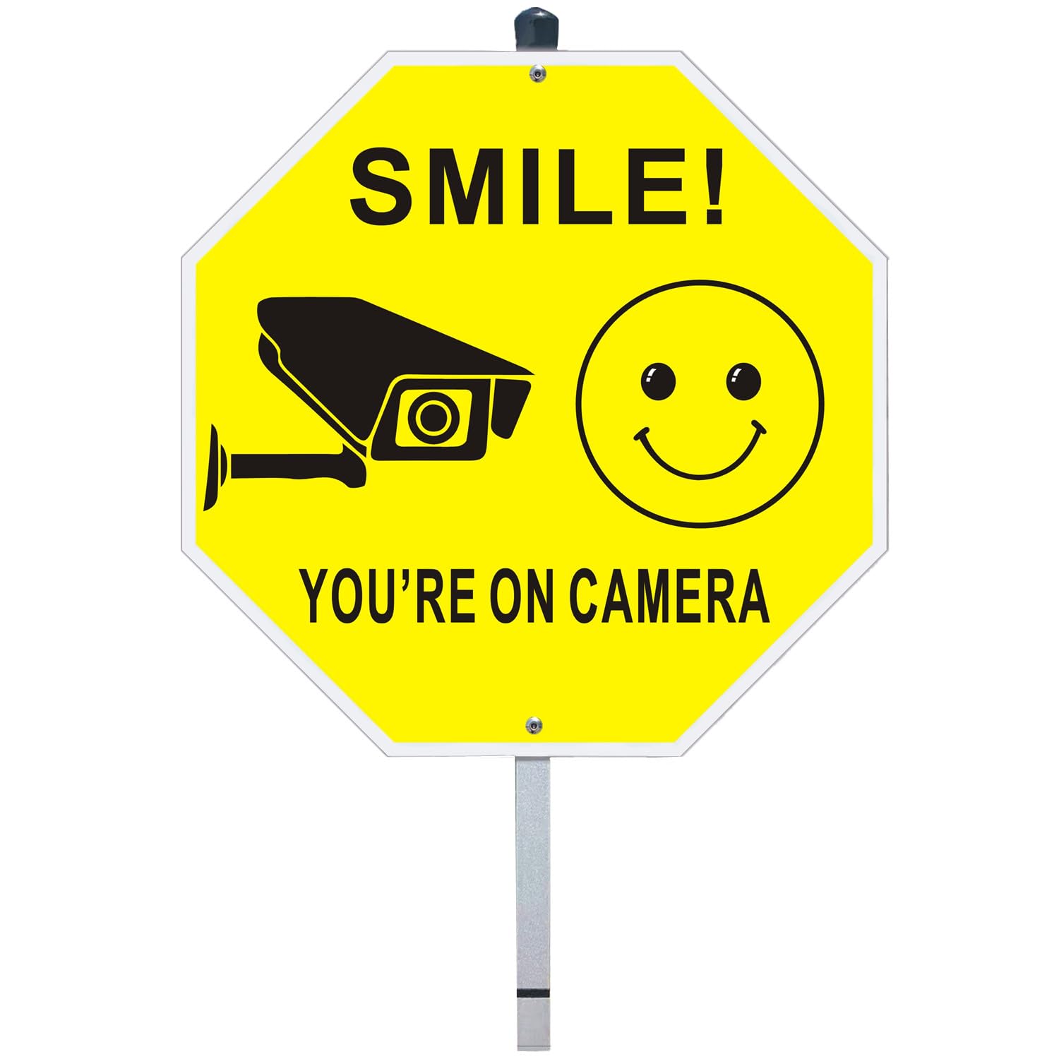Amazon.com: HEIOKEY 10 x 10 Inch Smile You're on Camera Sign