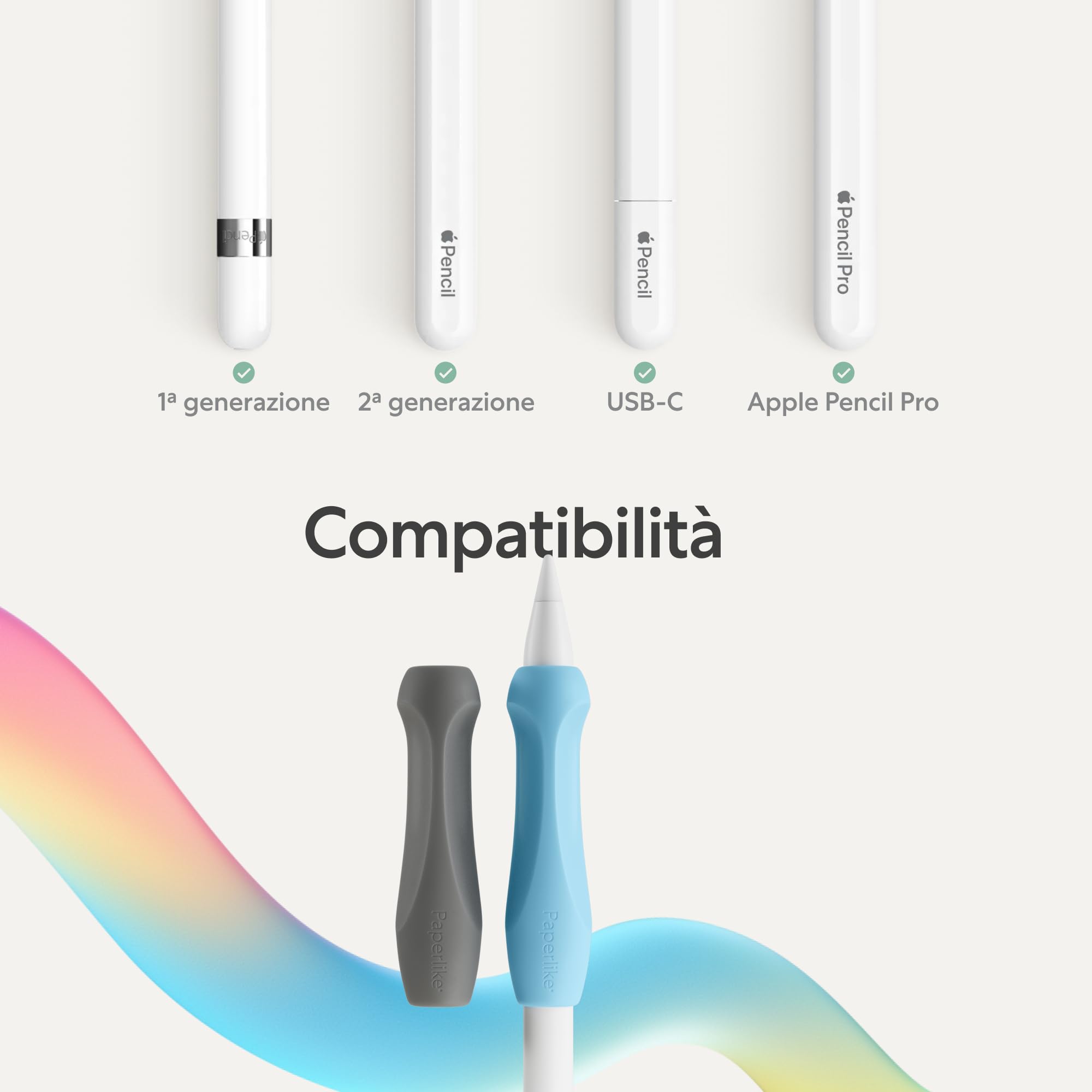 Paperlike Pencil Grips for Apple Pencil 1st & 2nd Generation USB-C PRO - Set of 2