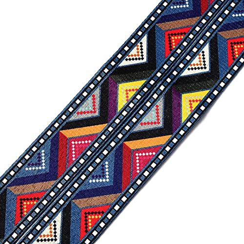 Image of BEEFLYING Geometric Pattern Adjustable Nylon Bag Chains Strap Replacement Belt Crossbody Canvas Purse Strap Shoulder Strap Nylon Bag Straps for Bag Replacement Repairing Accessories