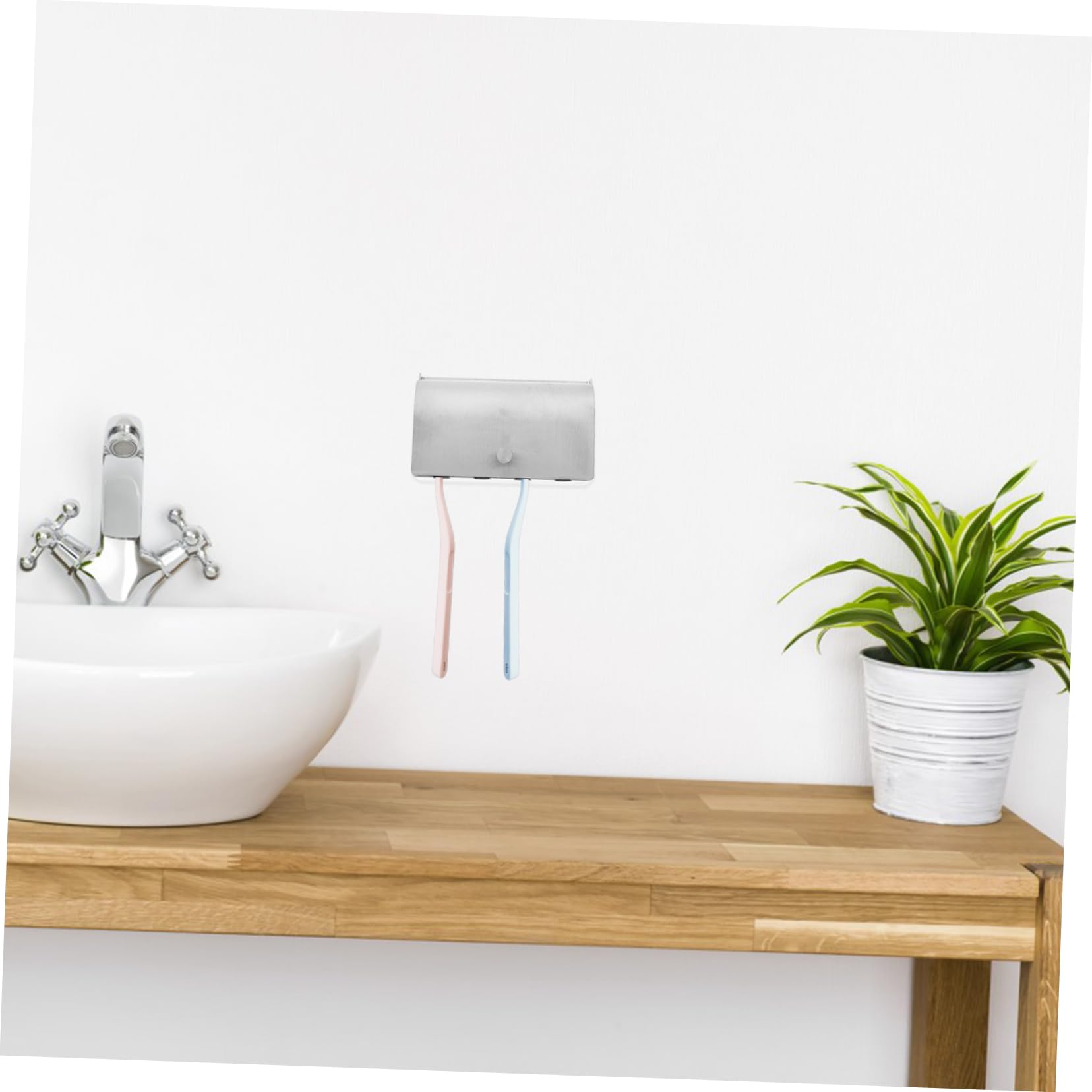 PRETYZOOM 3piezas Soporte De Cepillos De Dientes De Pared Diseño Elegante Organizador Colgante De Almacenamiento Estante De Baño para Cepillos