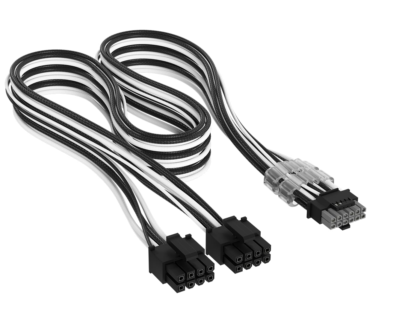 Corsair Corsair Elite Premium Type 4 Individually Sleeved 2x 8-Pin to PCIe 12V-2x6 600W PSU Cable – Triple-Mesh Paracord Sleeve, Low-Pro
