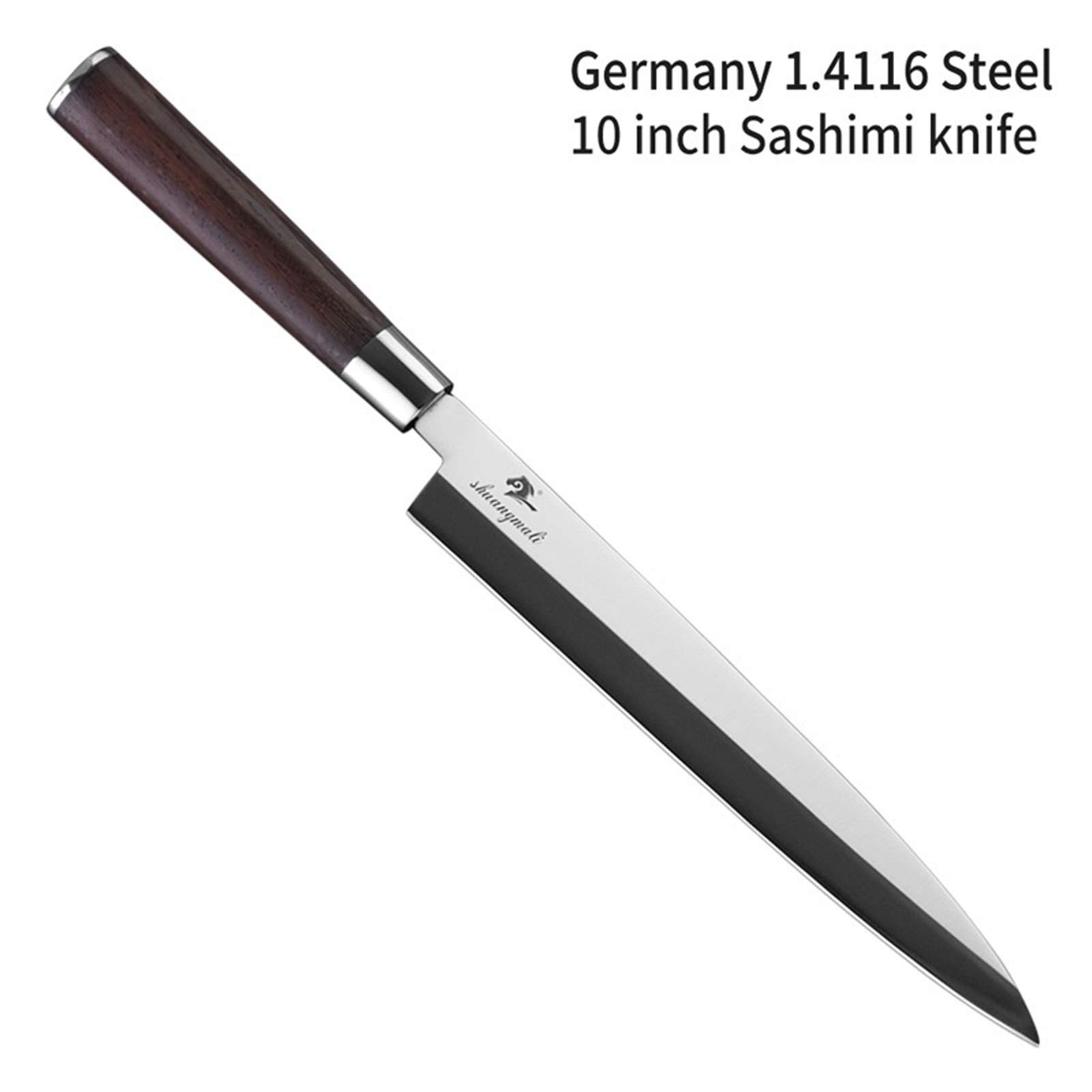 Japanisches Sushi-Messer 1.4116 Stahlküche Chefmesser Lachs Fischfilet Kleaver Sashimi Messer Chefs Messer (Color : 10 inch)