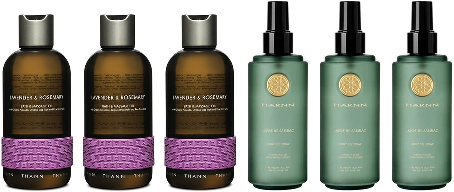 THANN Lavender Rosemary Massage Oil and HARNN Jasmine