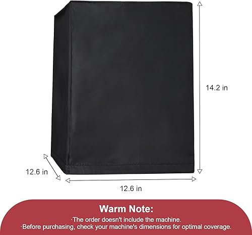 Miniatura 2 de Funda para freidora de aire para freidora de aire pequeña de 2 a 5 cuartos de galón, cubierta impermeable y a prueba de polvo, color negro