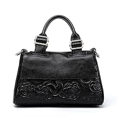 Black Flower Embossed