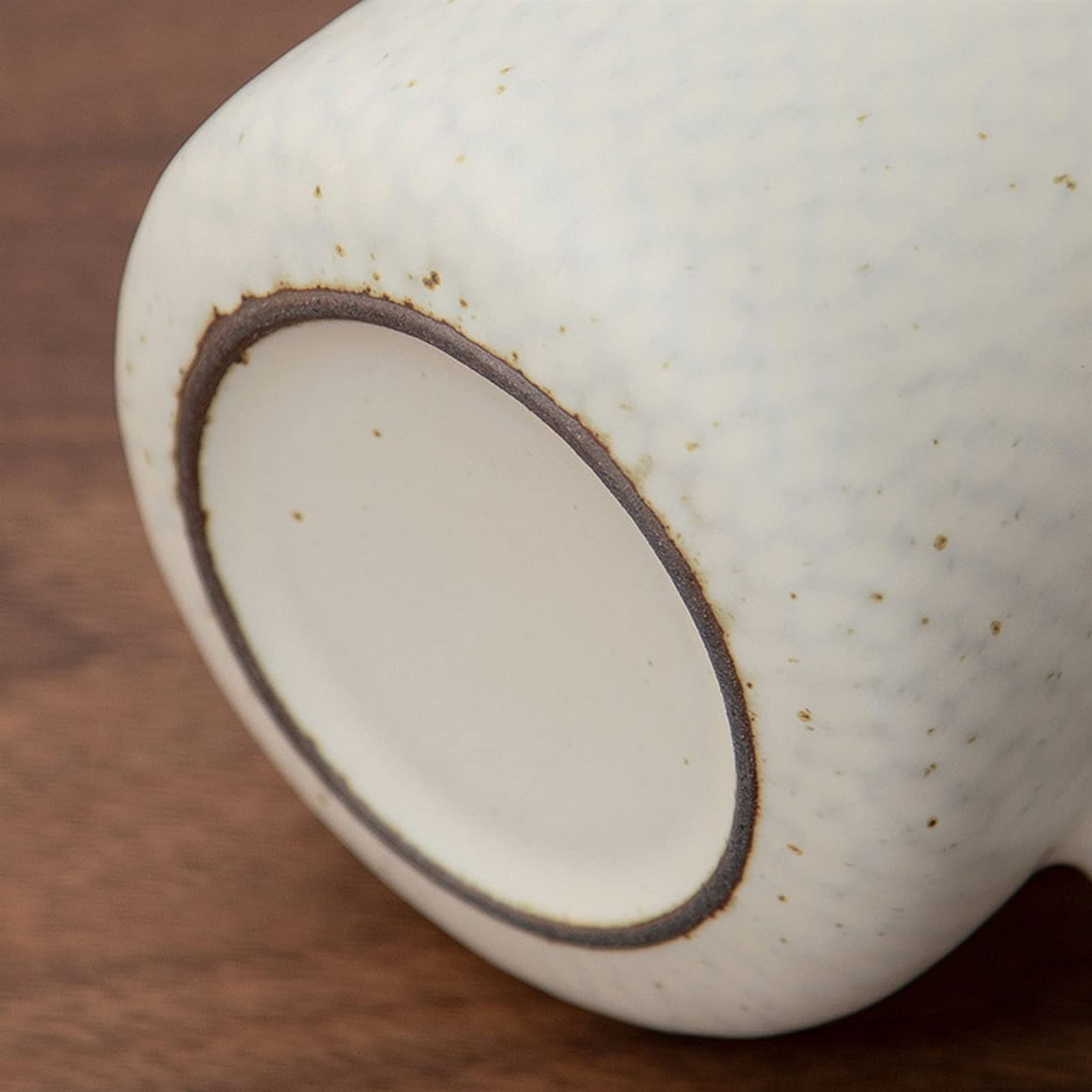 Taza de café Café, taza de té Tazas de espresso de porcelana con platillos a juego Taza de café de porcelana premium- 7.8 onzas, juego blanco de s (A)