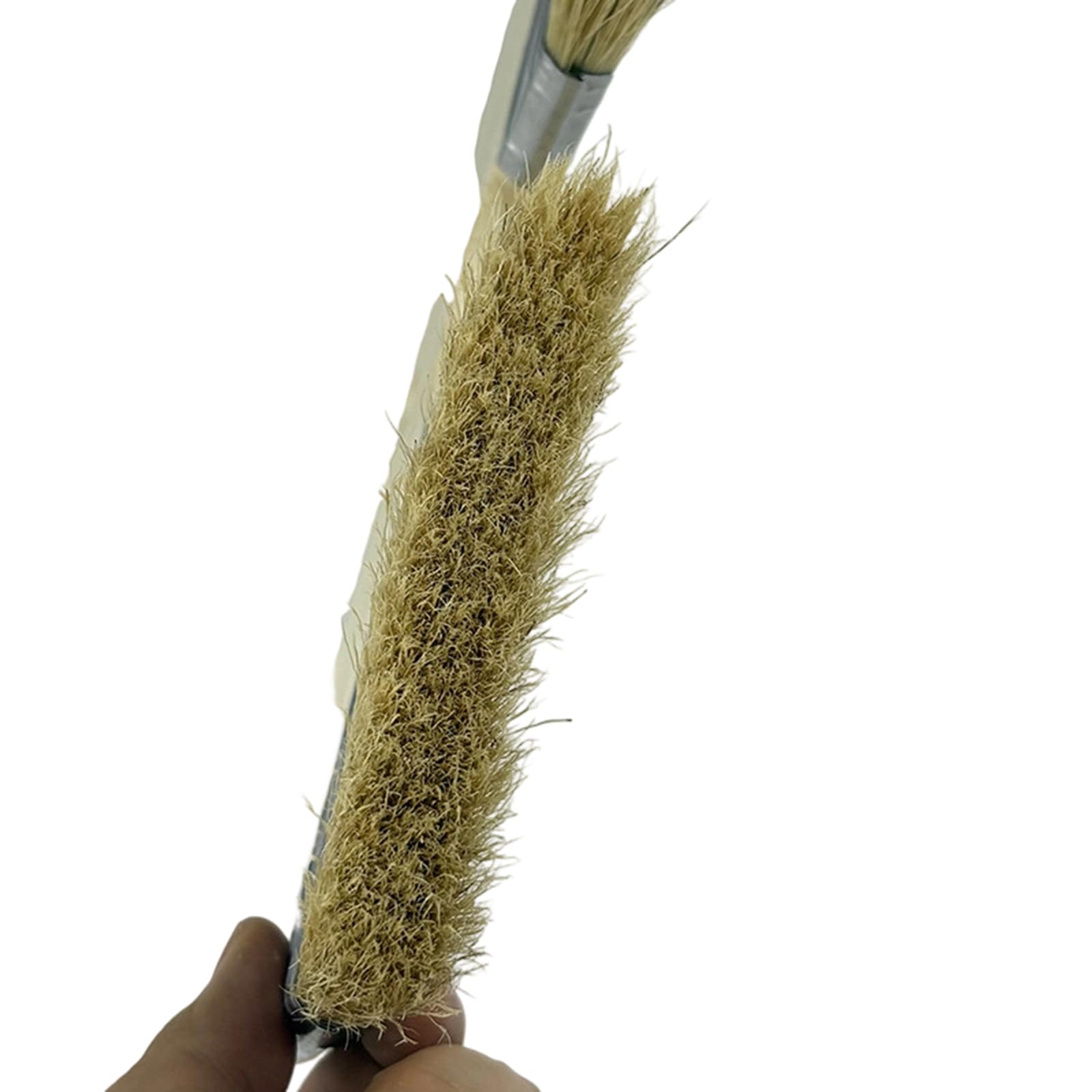 Pincel de pintura de pared, cabeza de cerdas naturales, construcción de madera sostenible para enlucido de cal y durabilidad decorativa, cepillo de cerdas naturales