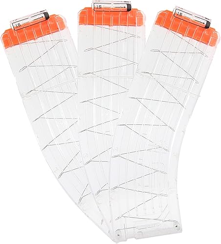 Clips curvados de carga rápida, 15 dardos Banana Magazine compatibles con pistolas Nerf Elite Soft Bullet