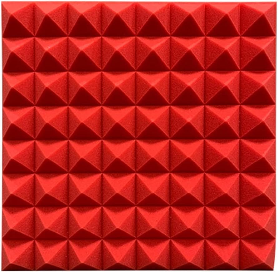 Panel Acústico de Espuma MDYHY 10 Piezas 50x50x5 cm Rojo miniatura 1