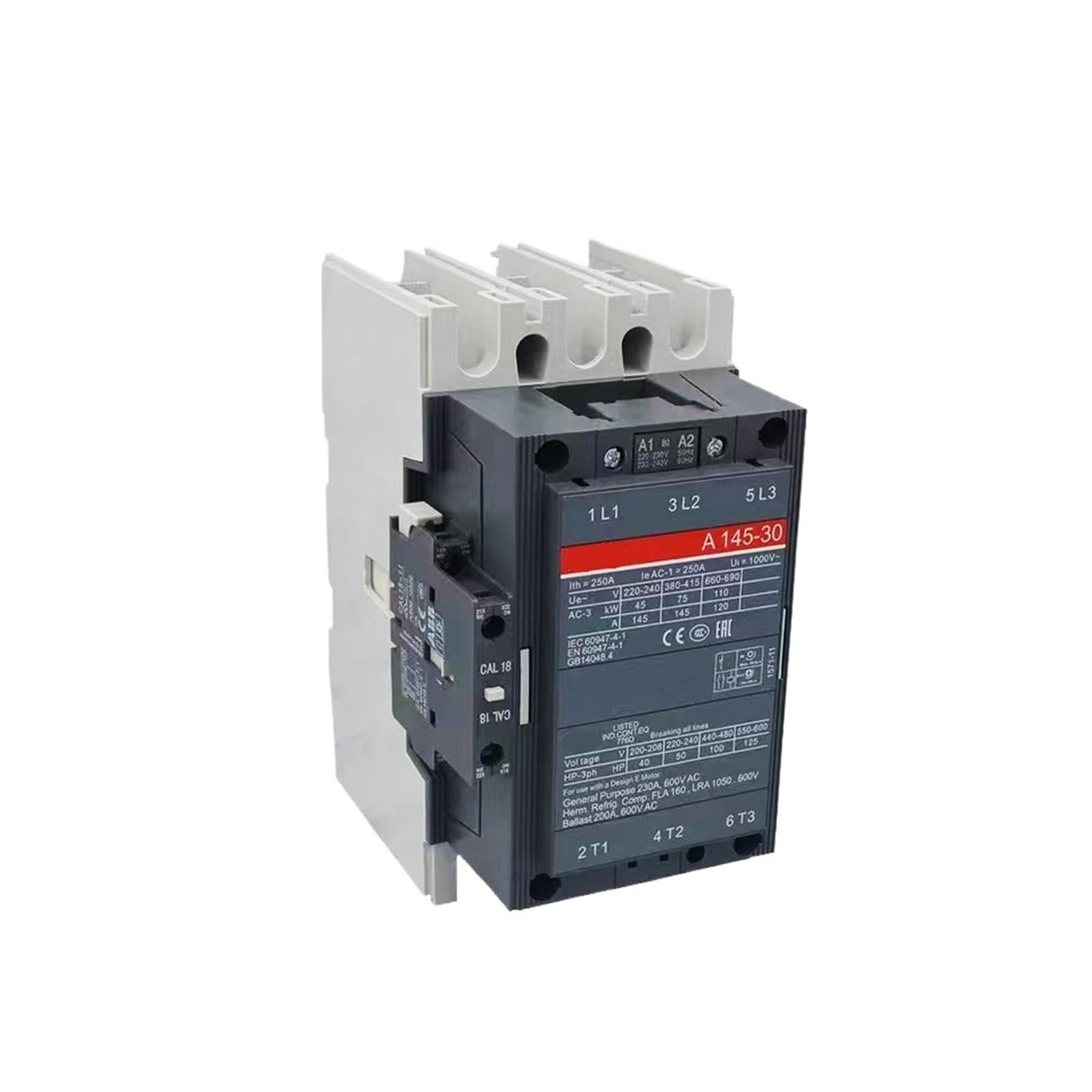 1 contacteur A145-30-11 110 V 50 Hz/110-120 V 60 Hz. Contacteur