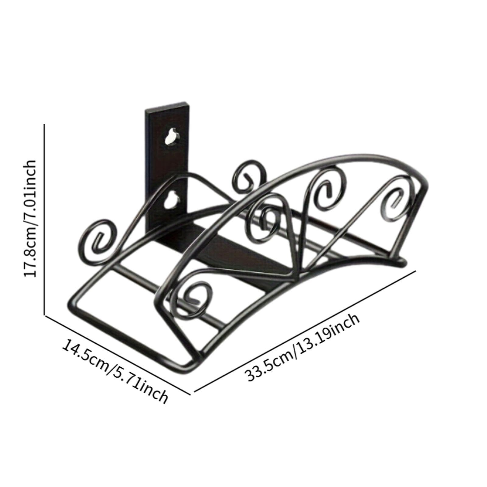 F Fityle Soporte de Manguera de jardín, Percha de Manguera de Agua montada en la Pared, fácil de Instalar, Colgante de tubería de Soporte de Manguera portaeño, Negro