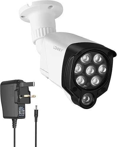 Vista 10 de LONNKY Iluminador LED IR gran angular 8-LEDs 90 grados 100ft IR luz de inundación infrarroja para cámaras de seguridad CCTV, cámara IP, cámara bala