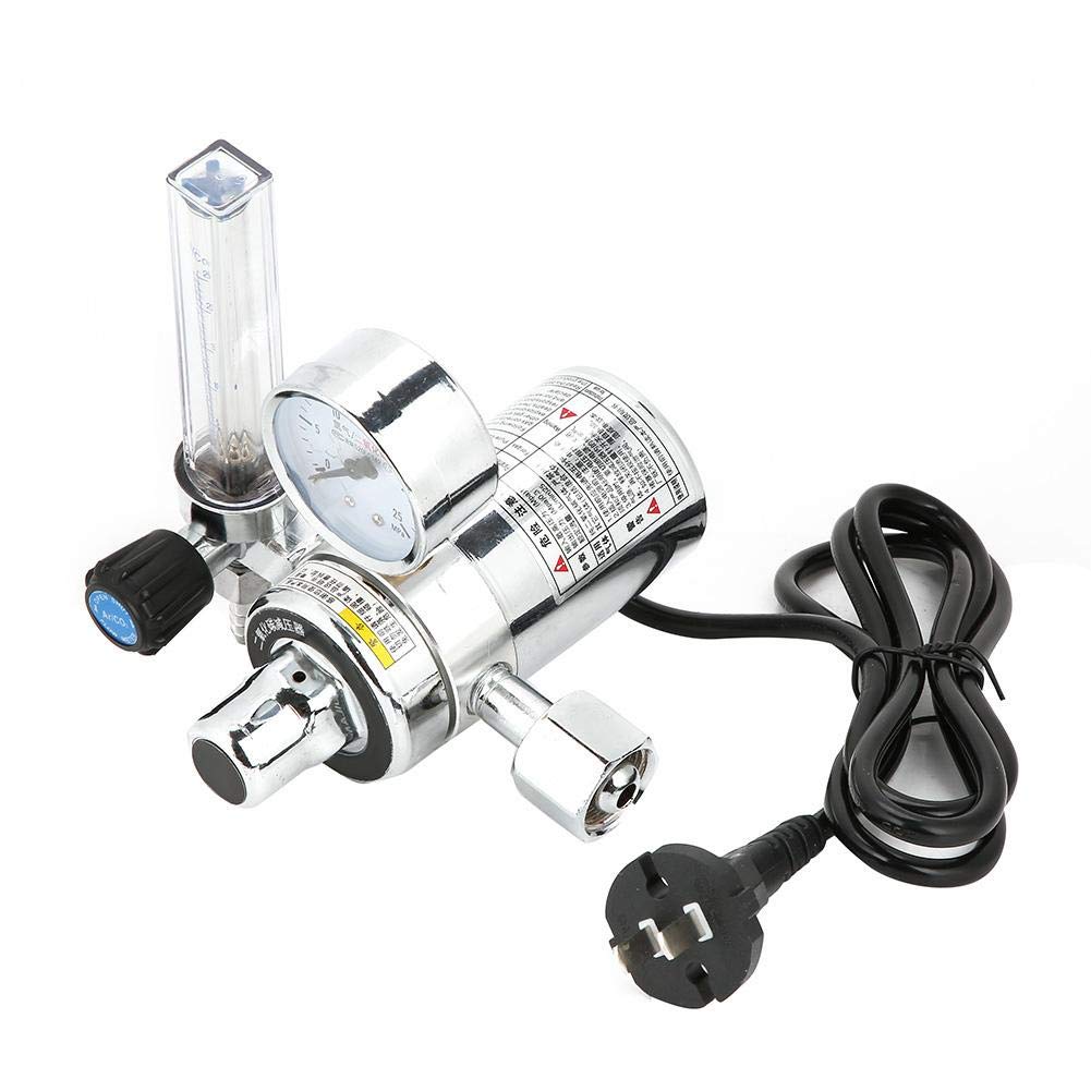 Stainless Steel Pressure Regulator, Energy Saving Welding CO2 Pressure Regulator, Electric Heating Welding Equipment for Gas Protection(220V)