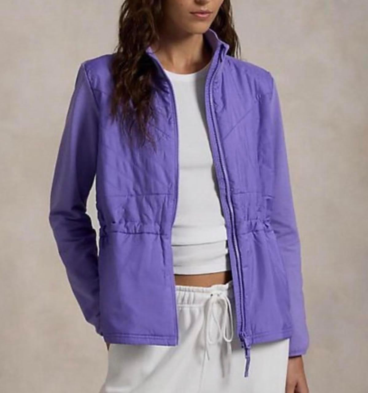RLX Ralph Lauren Quilted-Front Hybrid Full Zip Jacket, Pure Lilac, Medium