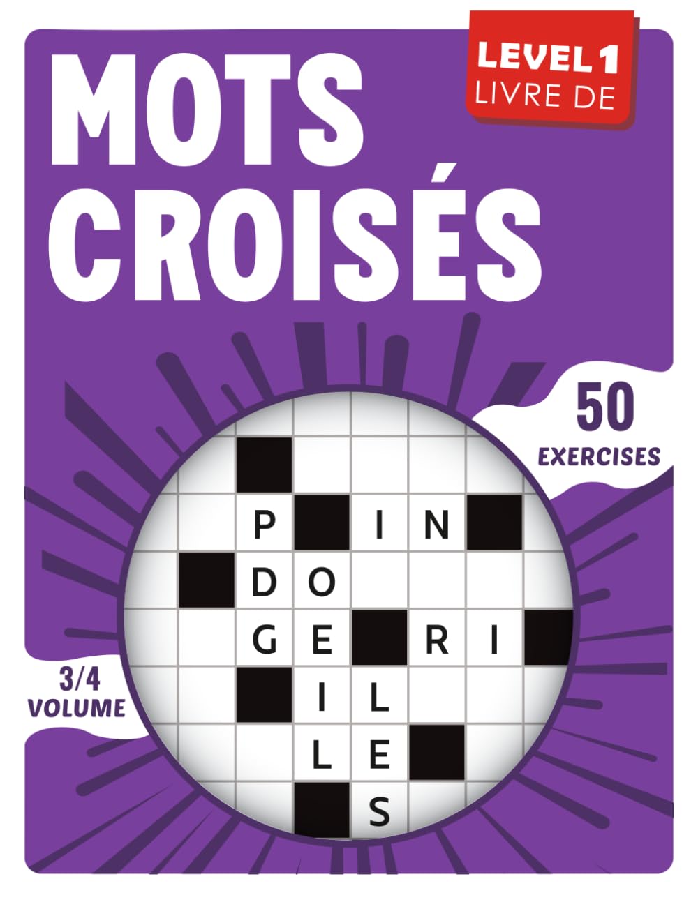 Livre De Mots Croisés: Entraînement cérébral léger avec 50 défis corrigés