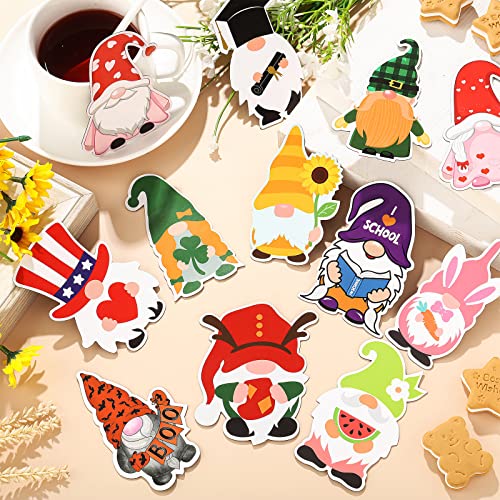 Imanes decorativos de gnomo para refrigerador 24 unidades miniatura 4