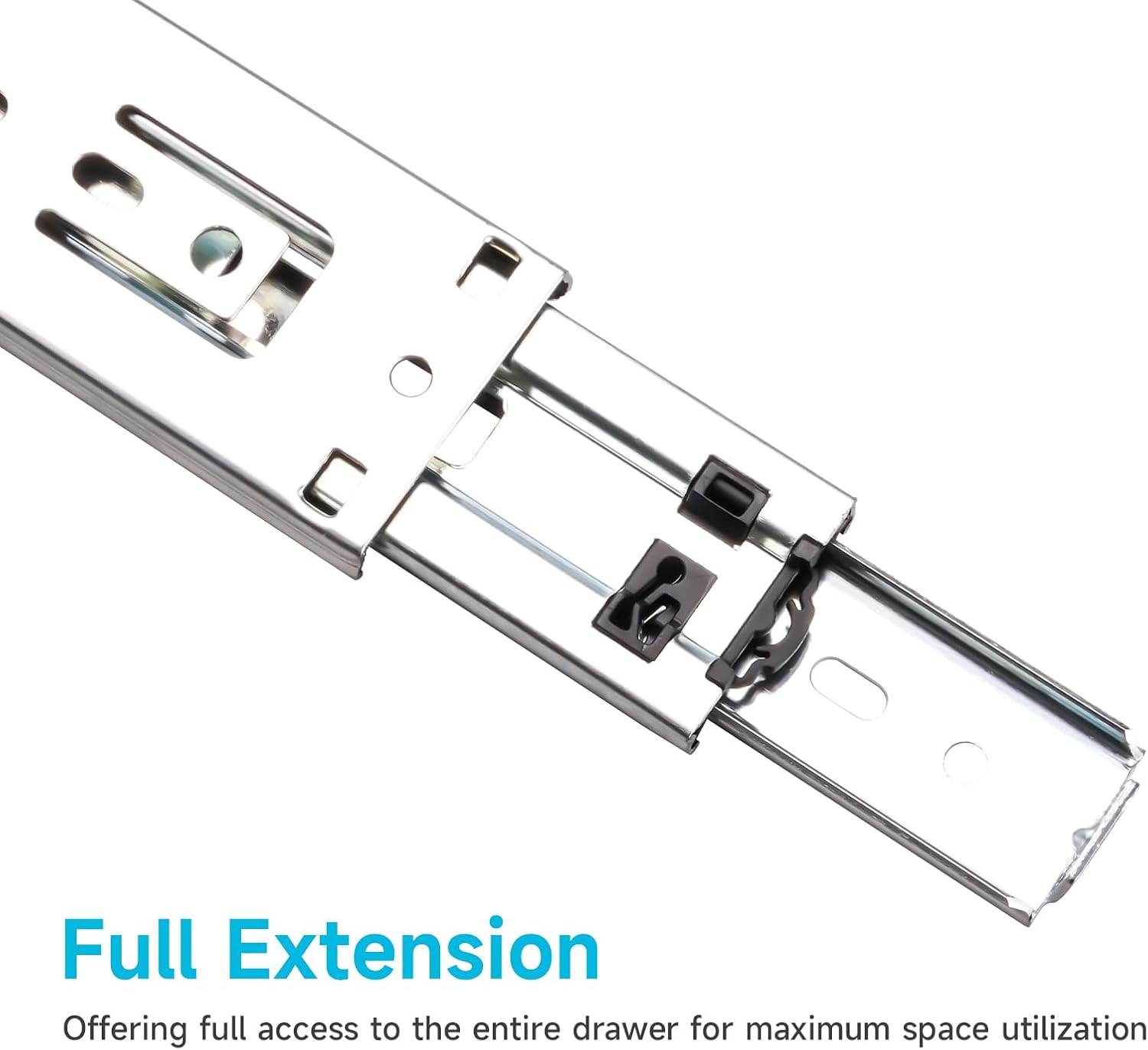 Soft Close Drawer Slides 22 Inch 10 Pairs Full Extension Side Mount 100 LB Capacity Ball Bearing Sliding Drawer Rails