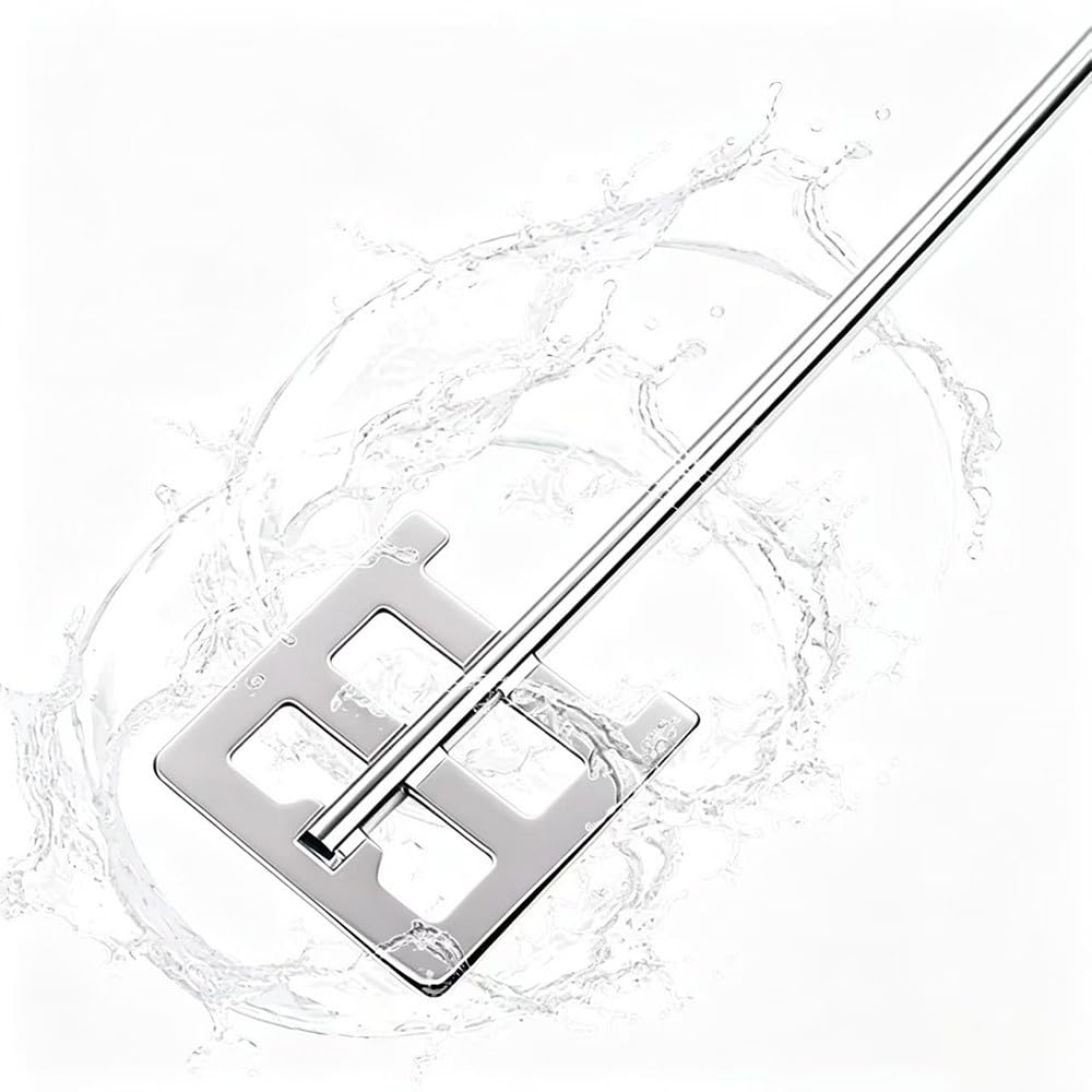 1 Pezzo Lama Agitatrice Quadrata ad Ancora con Asta, Acciaio Inox 304