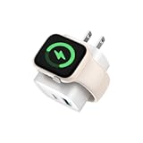 Charging Blocks for Apple Watch&comma; 3-in-1 PD 20W USB C Charger Block with Built-in Wireless Smart Watch Charging&comma; Dual Ports Wall Charger Compatible with iPhone&comma;AirPods&comma;iWatch