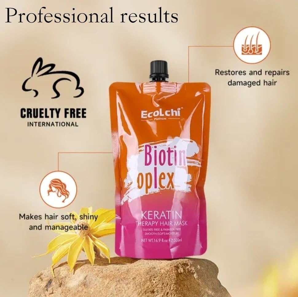 Amazon.com: EcoLchi Biotin Oplex Keratin Hair Mask - Amino Acids
