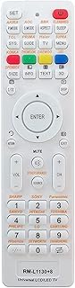 جهاز تحكم عن بعد عالمي من بهال تيك RM-L1130+8 تلفزيون LED LCD يعمل مع معظم التلفزيونات LED LCD، أبيض