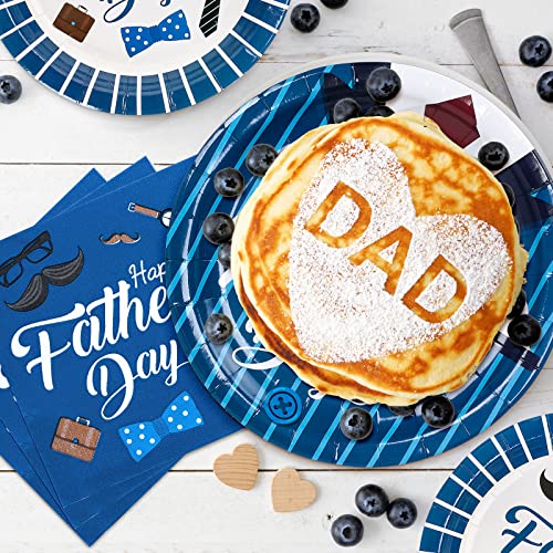 Assiettes en carton fête des pères pour un grand pique-nique en famille au jardin