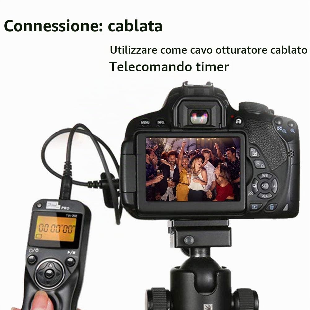 Pixel TW-283 DC2 2.4G - Telecomando per scatto remoto senza fili, compatibile con Nikon D3100 D3300 D5000 D7200 D7500 D600 D610 D750