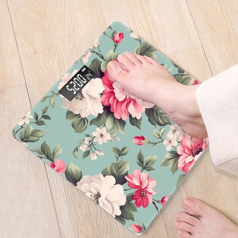 Miniatura 7 de Báscula digital para peso corporal, báscula de peso de baño de alta precisión, 400 libras con pantalla retroiluminada, báscula personalizada para el