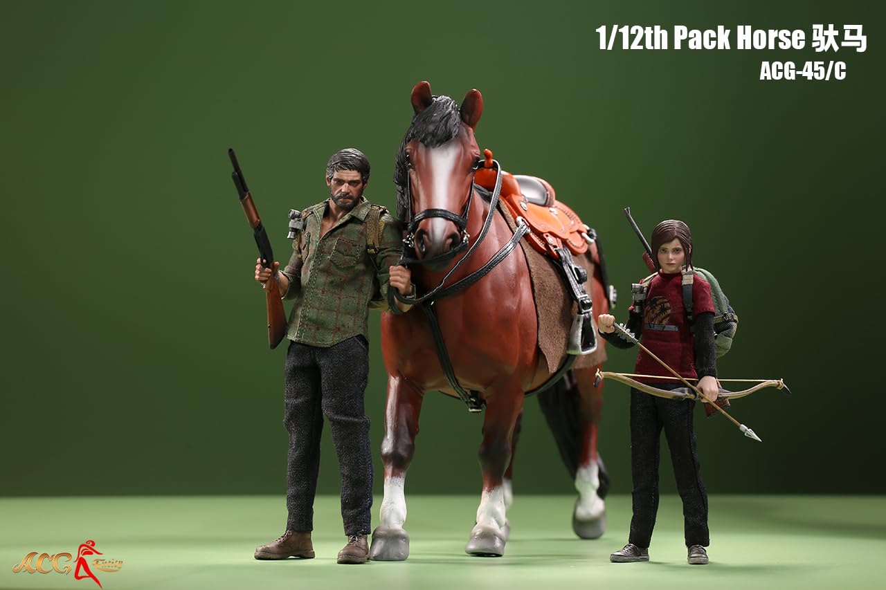ACGTOYS ACG-45C 1/12 Escala Animal Model Pack Horse Collectible Animal Figure Toy for Birthday Ornaments