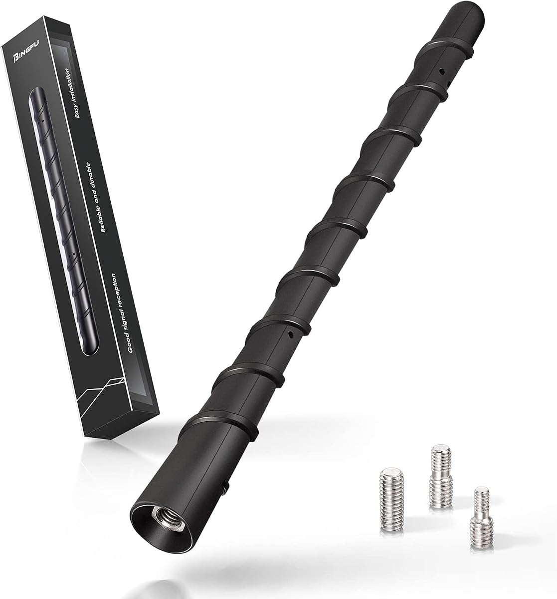 Bingfu Autoantenne Kurz 18cm - Universal Antenne Auto für Stabileren DAB/FM/AM Radioempfang - Kfz Dachantenne Auto Kurzstabantenne - Autoradio Ersatzantenne