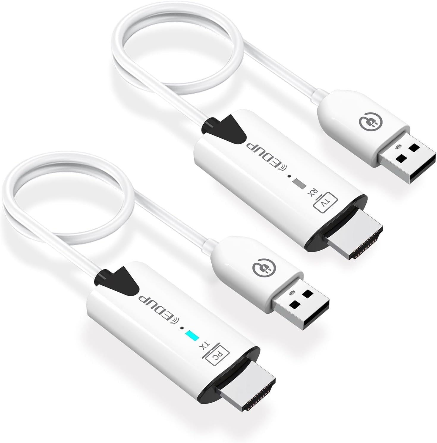 Wireless HDMI Transmitter and Receiver, 1080P@60Hz Wireless HDMI Extender 50M Range, Plug&Play, Mirror/Extend, Video Audio Projection for Desktop, PC, TV Box, PS4/5 to TV/Projector/Monitor