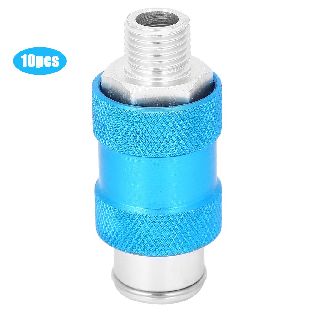 10Pcs HSV-08 Hand Push Valve Slide Switch Pneumatic Type Hand Slide Valve Mechanical Accessory Aluminum CorrosionResistant, Other Valve Accessories