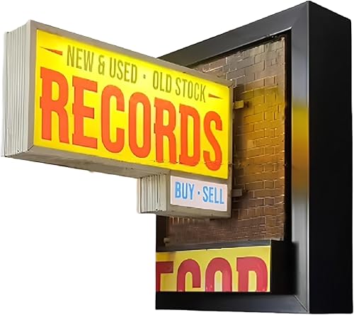 Lámpara de pared retro para tienda de discos  Decoración de pared de vinilo LED hecha a mano, para aplique de pared LED para dormitorio, sala de