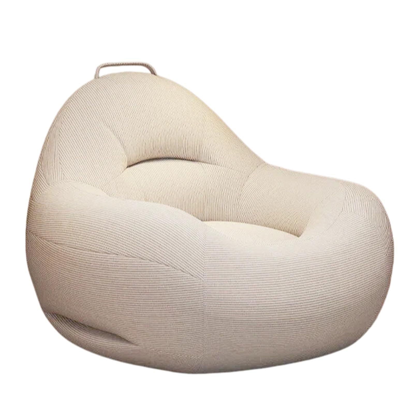 Krzesło z workiem fasolowym na świeżym powietrzu Sofa Balkonowa torba fasolowa Tatami Nest Krzesło Pojedyncza Leniwa Mała Sypialnia(Biały)