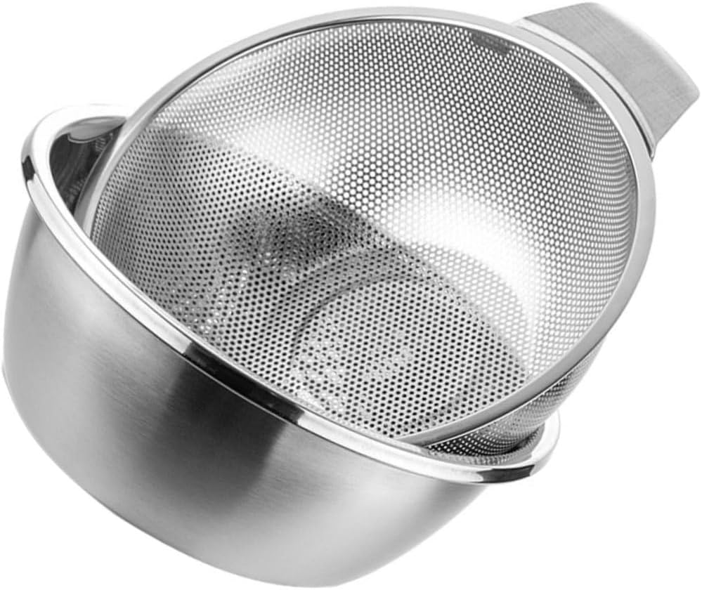 Garneck 1set Double Draining Basket for Kitchen Efficient Fruit and Vegetable Cleaning Design for Indoor and Outdoor Use