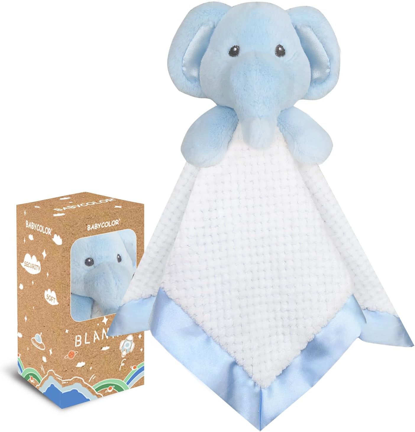 Elephant Baby Security Blanket Loveys for Baby Boys, 15