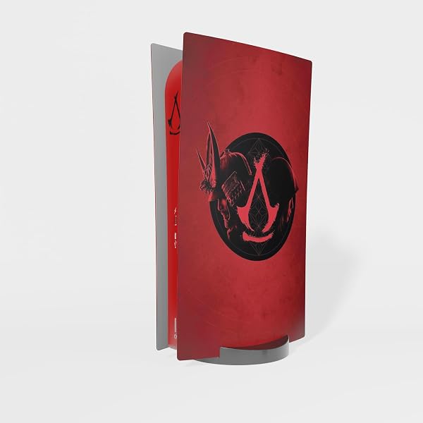MaD Vision Extra-Durable Skin Kit for PlayStation 5 (PS5) Digital | Set of Matte Vinyl Adhesive Films for the Console and 2 Controllers - for ACS|Assassin's Creed Shadows Design - 2