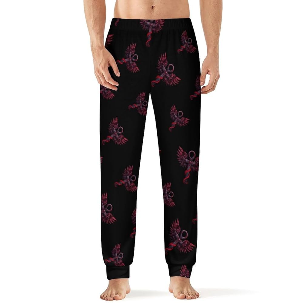 ● AEAE ● Pajama Lounge Pants ★25SS Pajamas Set Ocsxa Abstract Red Marble Print Adult Sleep