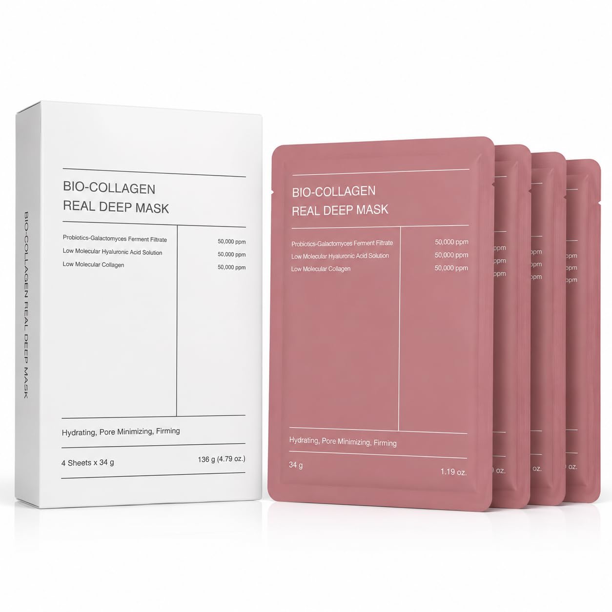 Bio Collagen Night Mask Hydrogel Korean Glass Skin Pack of 4 | Bio Collagen Deep Night Mask Hydrating Overnight Hydrogel Korean Glass Skin Wrapping Peel Off Facial Mask Pack of 4-image-26