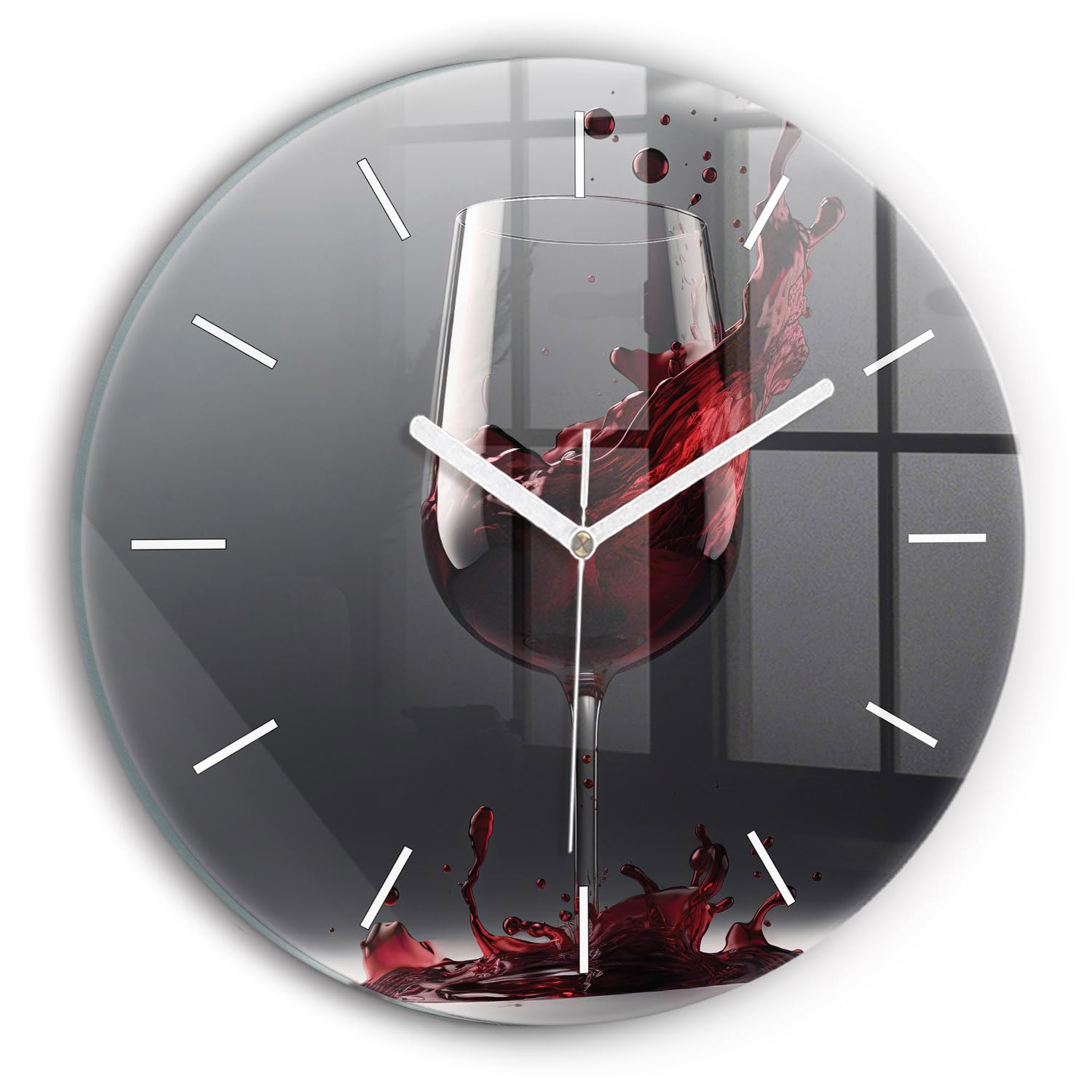 Horloge en Verre Qualité supérieure Wallfluent 30 cm au Design Moderne Unique
