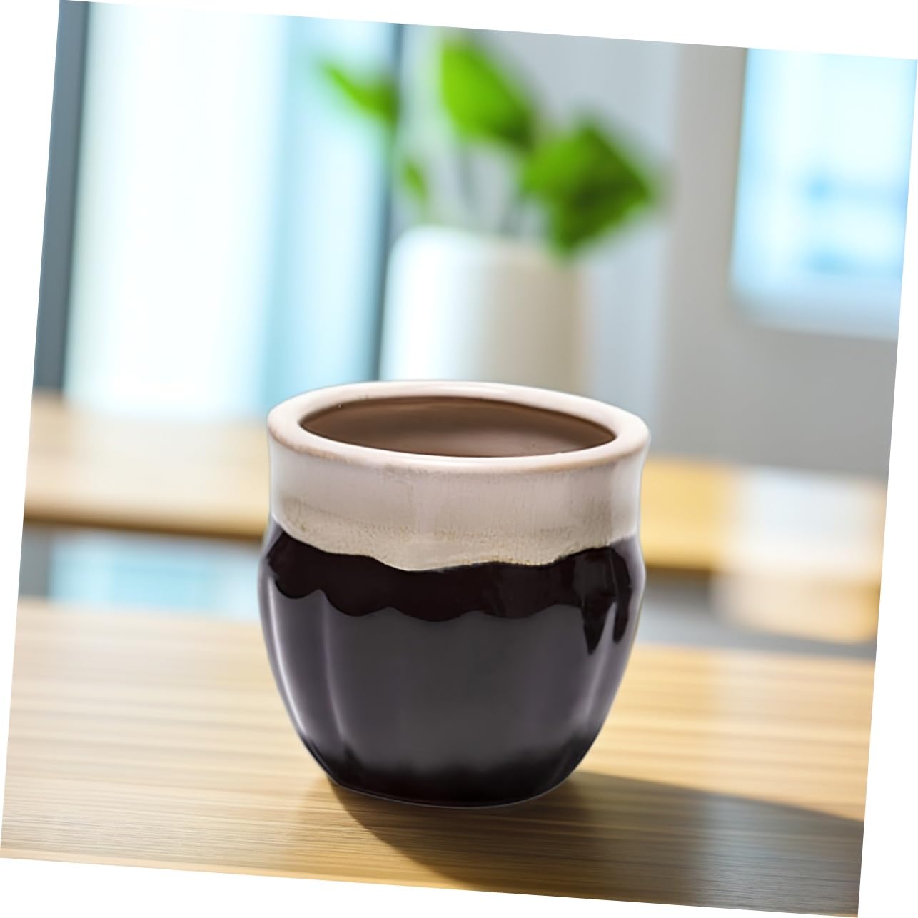 TOYANDONA 6 Stück Tontöpfe Klein 10cm aus Keramik für Sukkulenten Pflanzgefäße Leichter Moderner Blumentopf mit Elegantem Design für Fensterbank und Schlafzimmer Zufälliger Stil