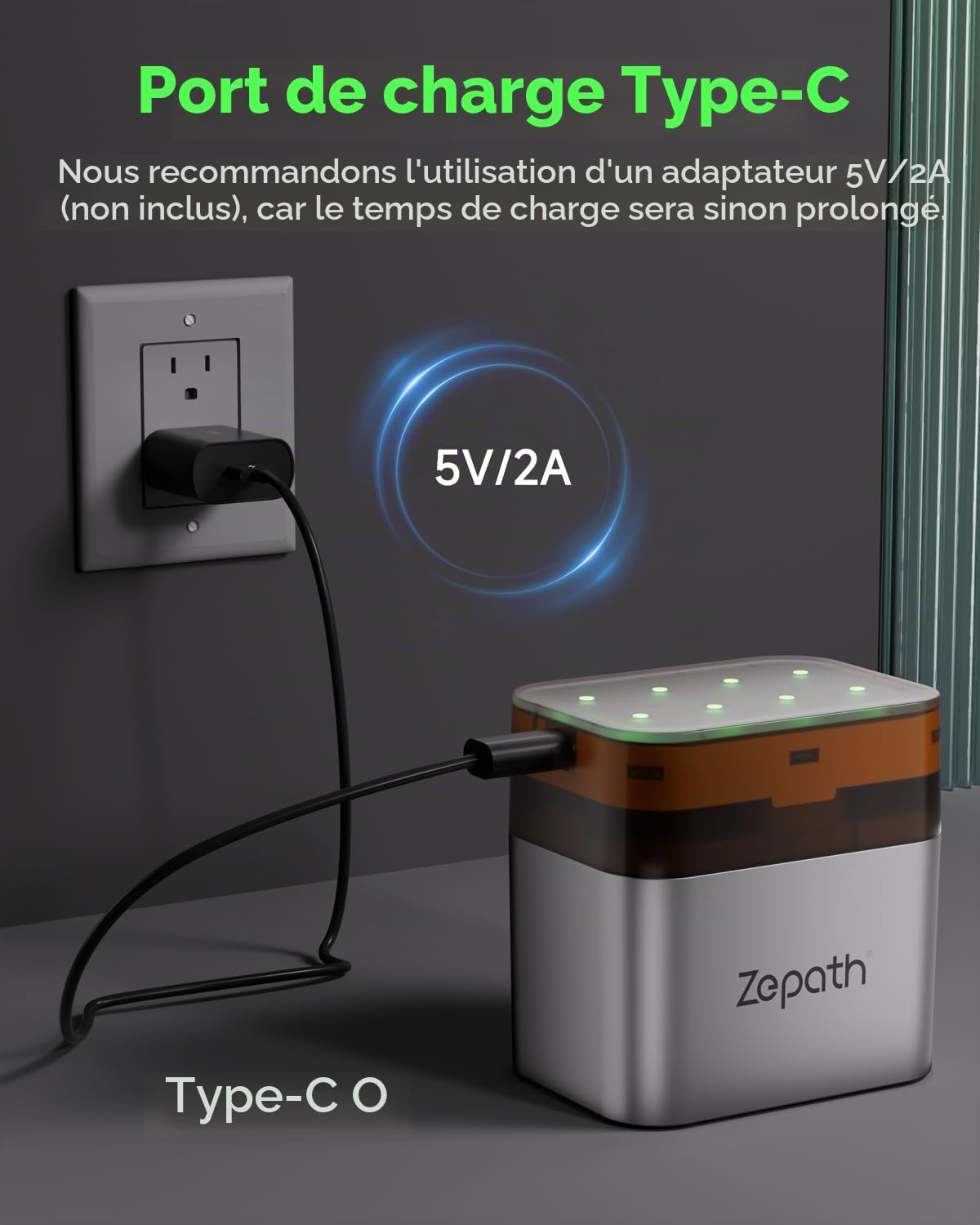 Chargeur hybride Li-Ion/NI-MH avec 8 piles AAA rechargeables NI-MH, 1100 mAh de haute capacité 1,2 V AAA, 8 chargeurs pour batteries AA/AAA, boîte de rangement de charge LED intégrée